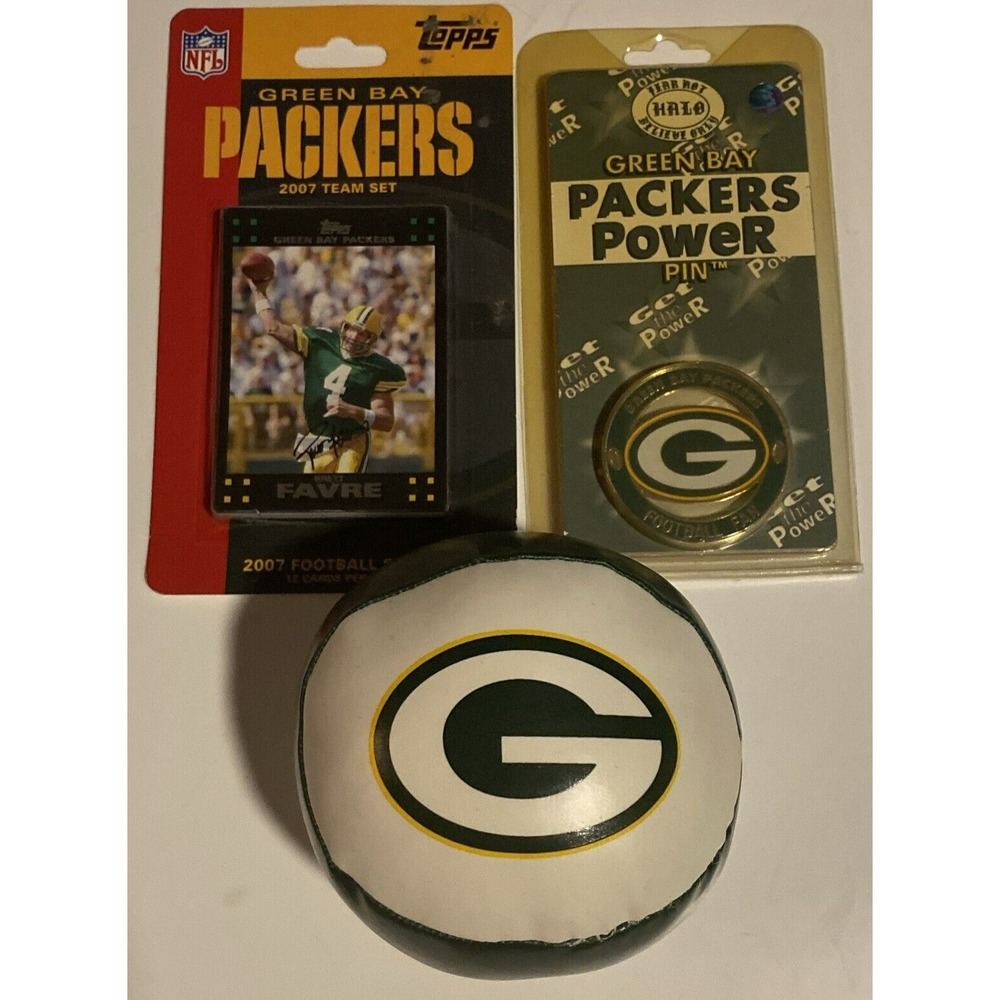 Topps Green Bay Packers Fan Bundle OS Green Brand New 2007 Cards Pin Ball